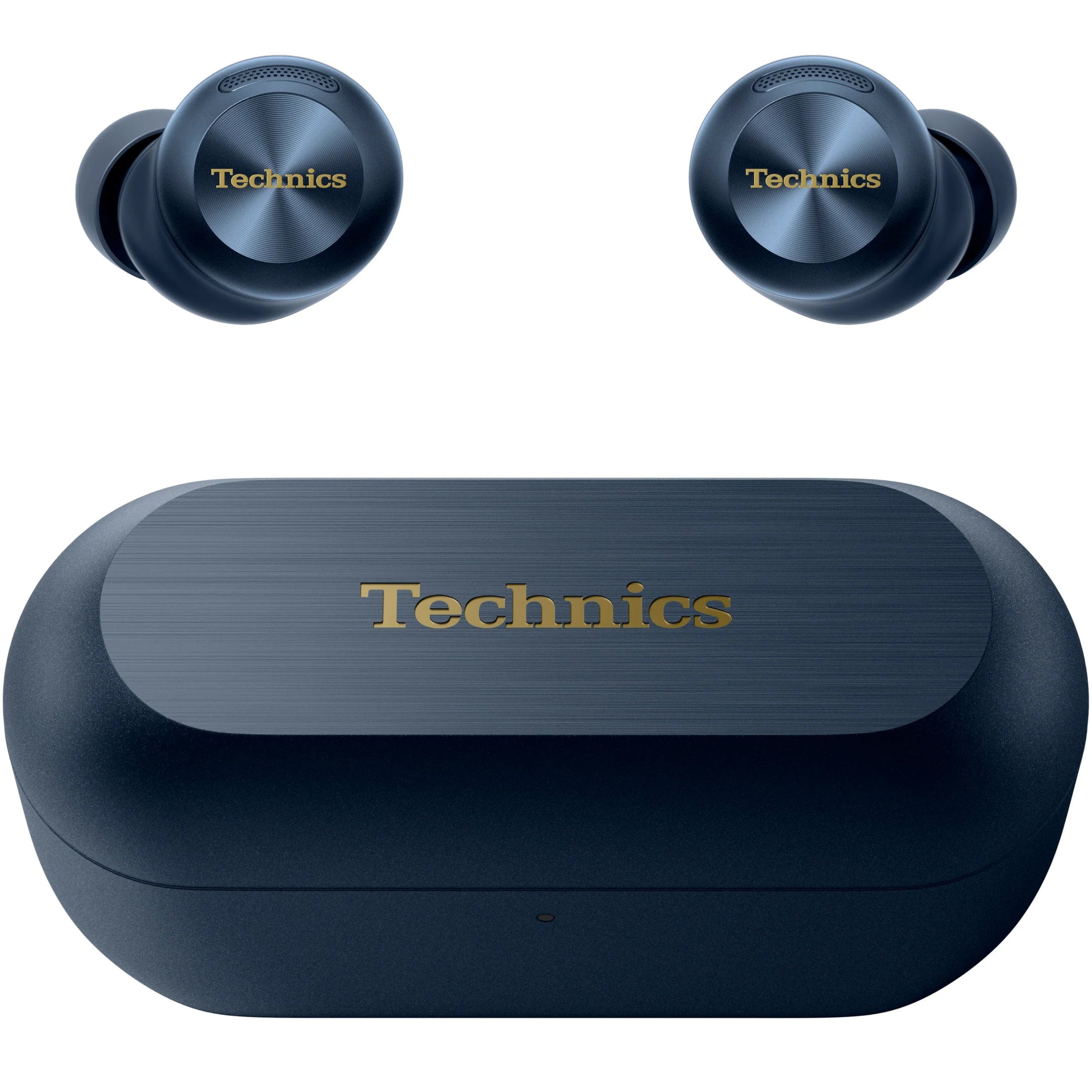 Technics EAH-AZ100 true wireless earbuds, in black, with charging case
