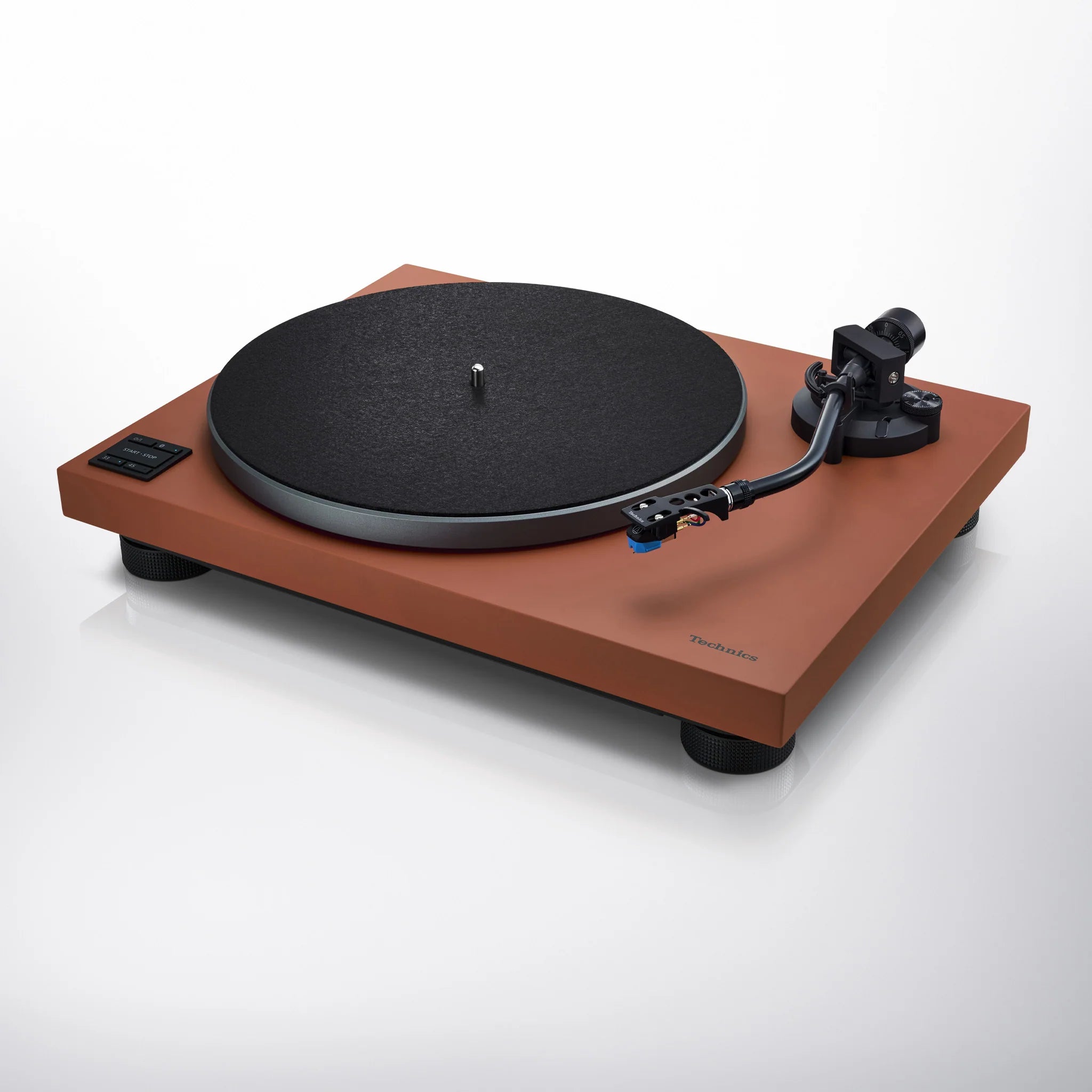 Technics SL-40CBT turntable, black angled view