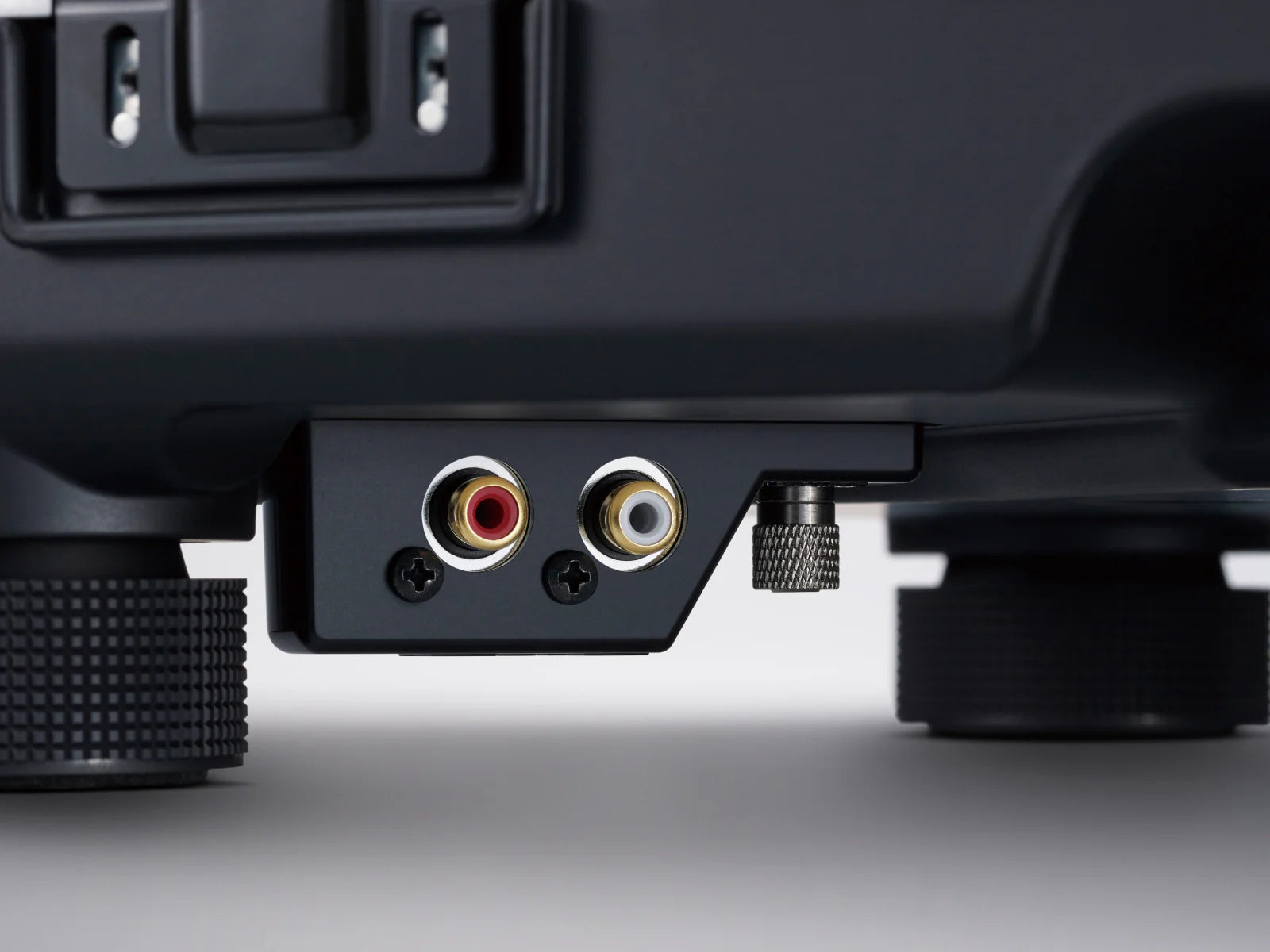 Technics SL-1210GR2 direct-drive turntable underside showing connections and wiring for high-quality vinyl listening.