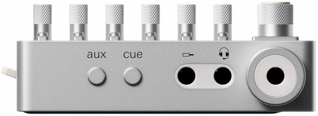 Teenage Engineering TX-6 portable mixer, angled view
