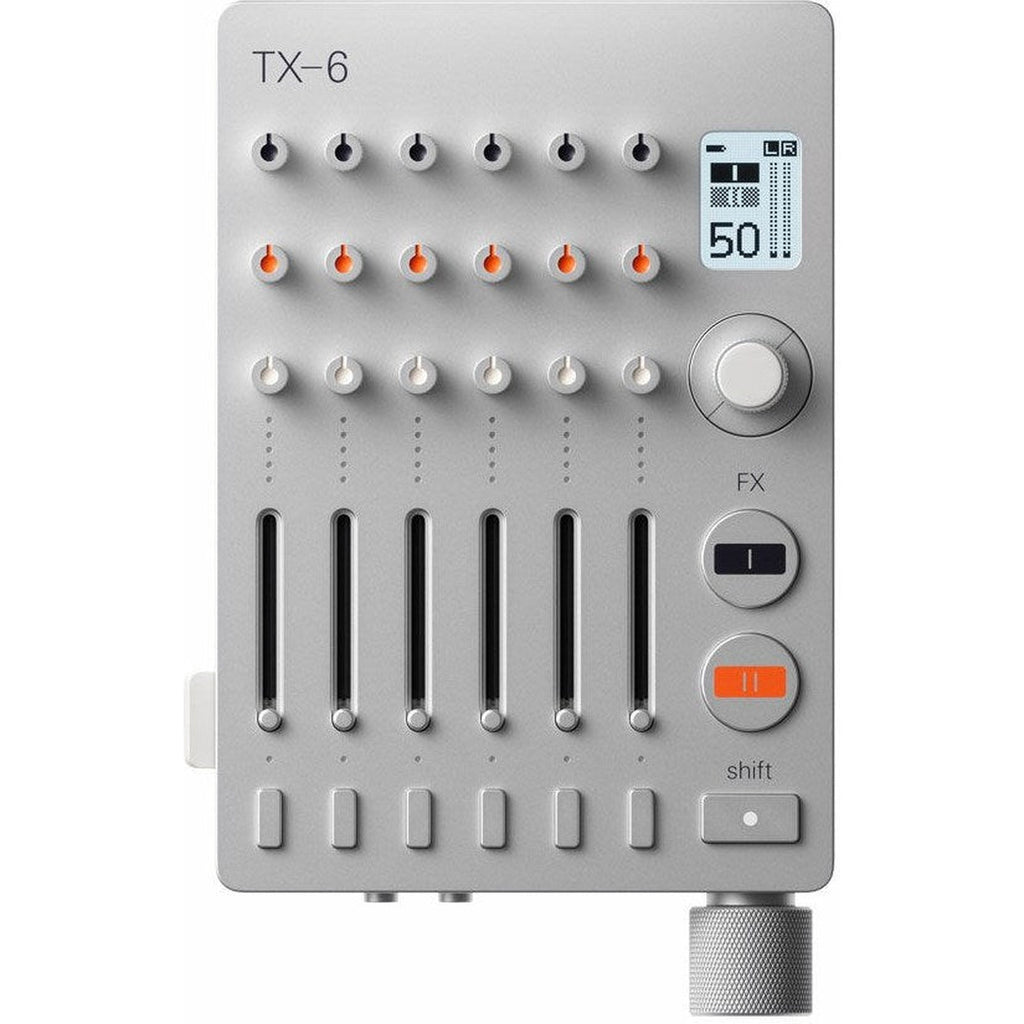 Teenage Engineering TX-6 portable mixer, front view