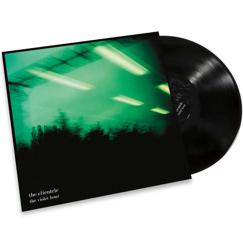 Black vinyl LP of The Clientele's The Violet Hour, a rock and indie album released by Merge Records.