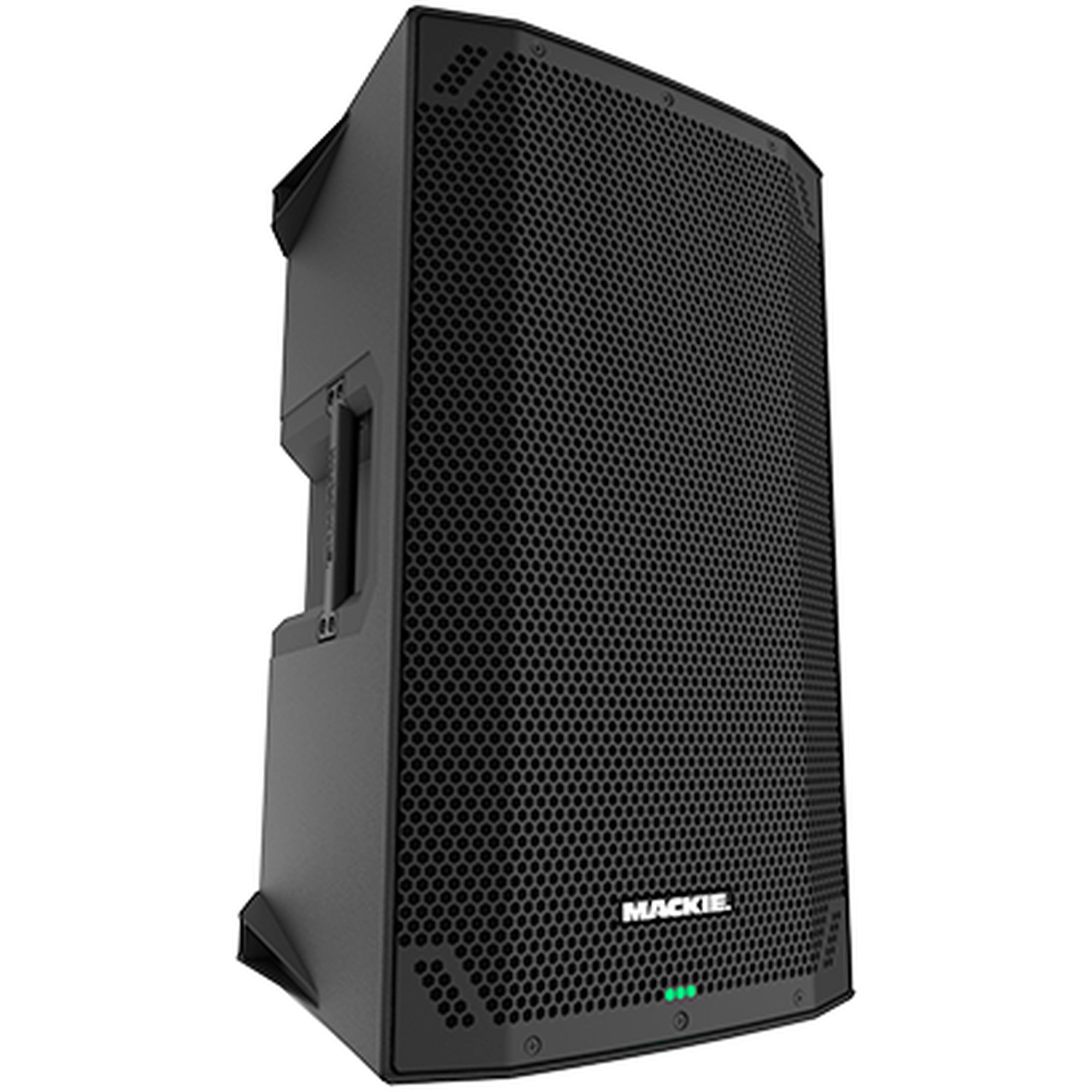 Mackie Thump12v4 active loudspeaker with rugged black enclosure and control panel, designed for professional audio use.