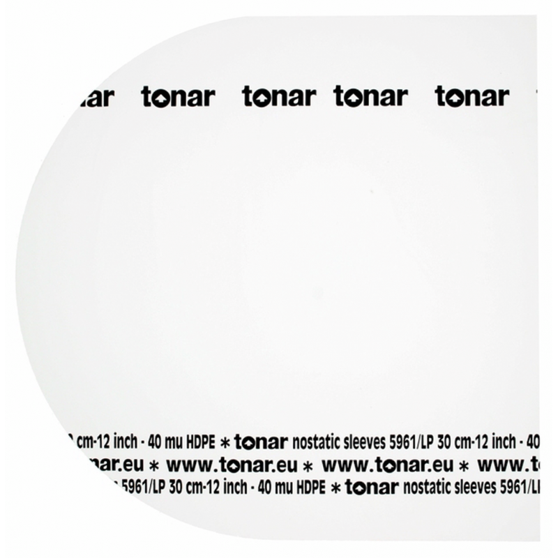 Tonar Nostatic 12" LP Record Inner Sleeves (50 pcs. record sleeves, hero shot