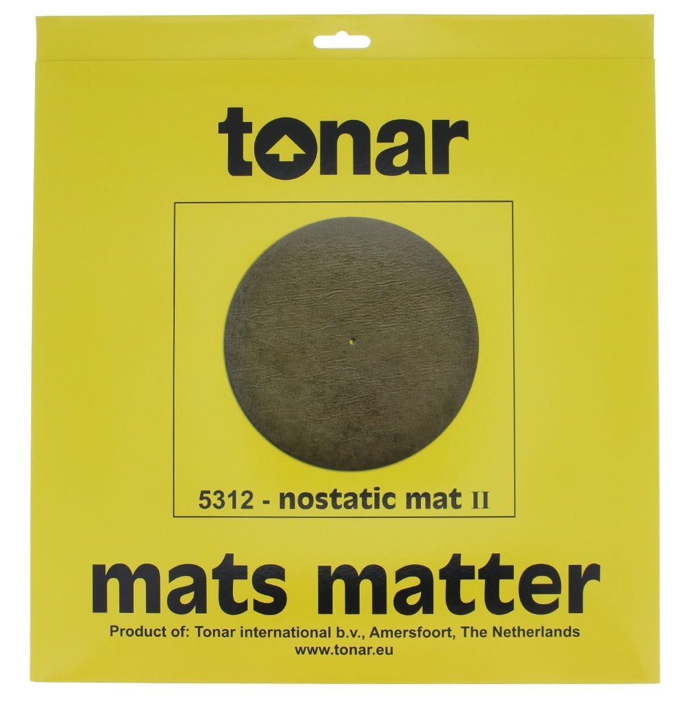 Tonar Nostatic Mat II turntable slipmat, in black