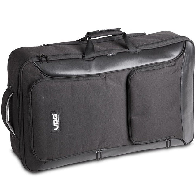 Large UDG Urbanite MIDI Controller Backpack with padded compartments and sleek design for DJs.