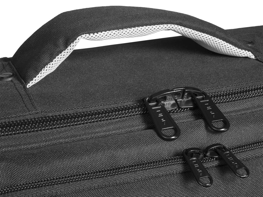 UDG Urbanite MIDI controller backpack in black, large DJ bag with padded compartments for equipment, designed for DJs and electronic artists.