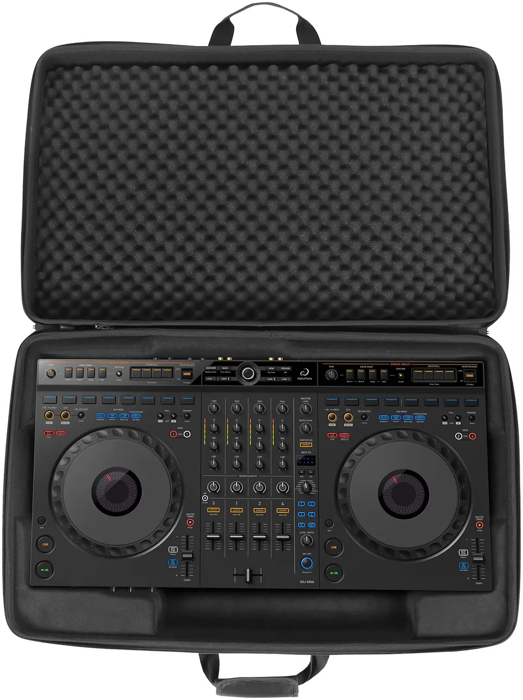 UDG Creator AlphaTheta DDJ-GRV6 DJ hardcase with padded interior and durable exterior for secure DJ gear protection.