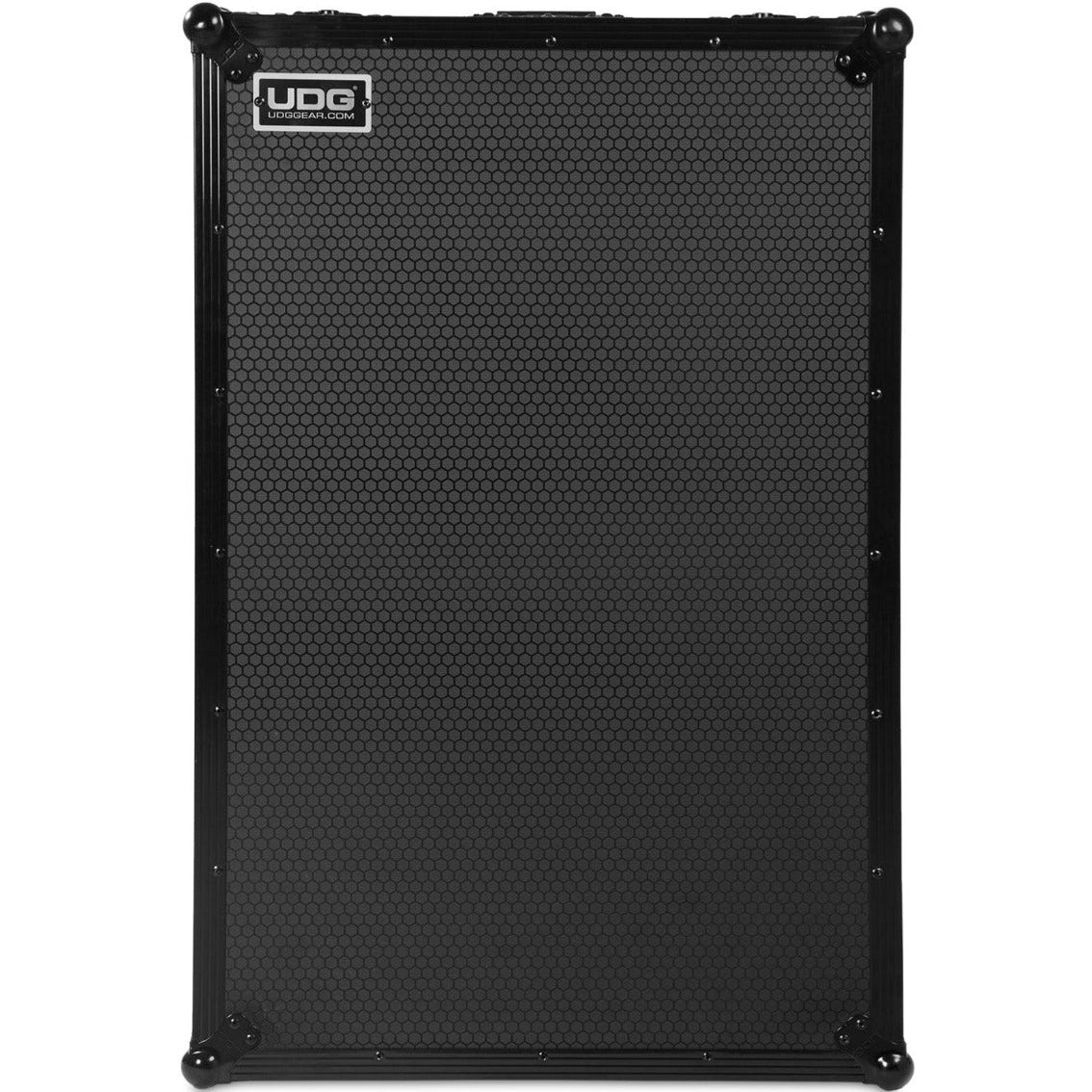 UDG Ultimate Flight Case Multi Format 3XL DJ case in black with wheels, designed for secure transport of DJ equipment.
