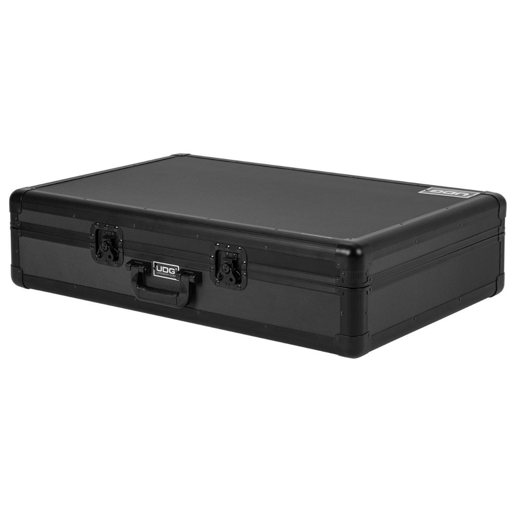 UDG Ultimate Pick Foam Flight Case for DJ equipment, black MK2 model, durable multi-format 2XL black flight case with foam padding.