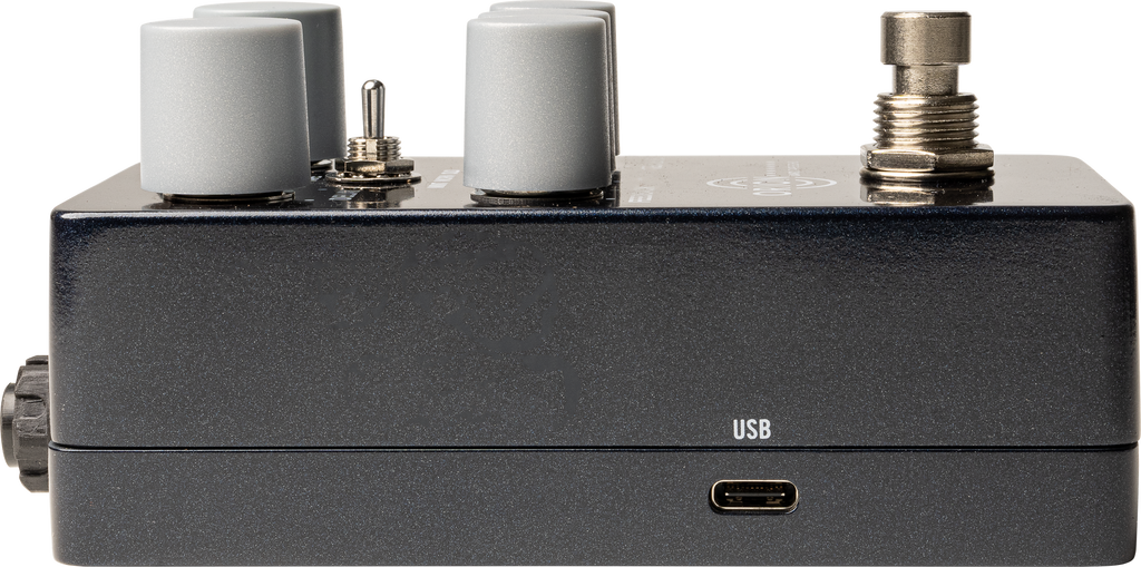 Universal Audio UAFX Orion Tape Echo effects pedal showing its vintage-style tape echo interface and controls.