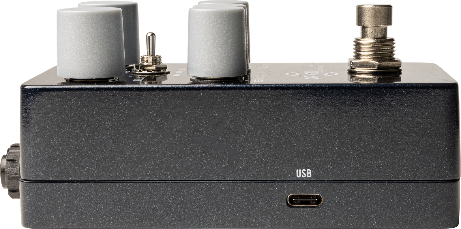 Universal Audio UAFX Orion Tape Echo effects pedal showing its vintage-style tape echo interface and controls.