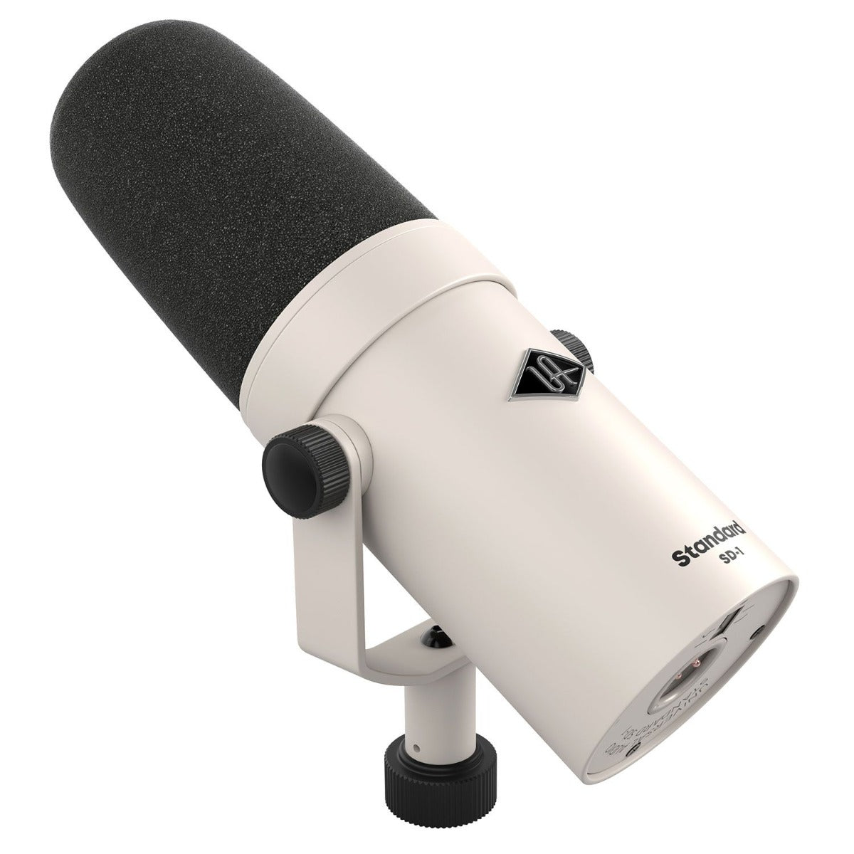 Universal Audio SD-1 dynamic microphone with black grille and body, ideal for studio and live recording setups.
