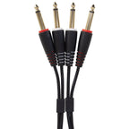 UDG Ultimate 1/4" TRS jack cable set, black straight (1.5 m)