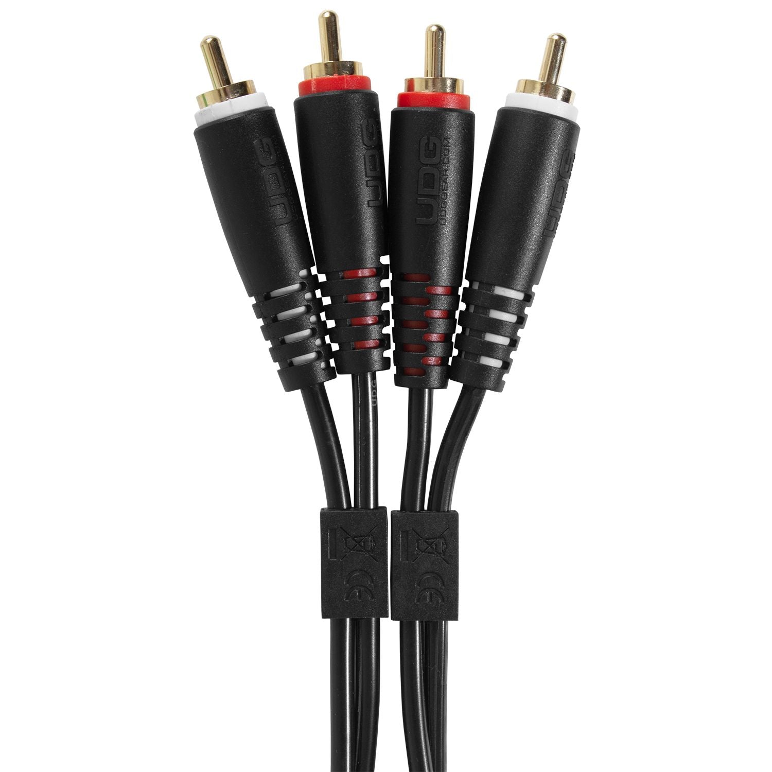 UDG Ultimate Audio Cable Set RCA - RCA Black Straight 1.5m - (U97001BL), in black