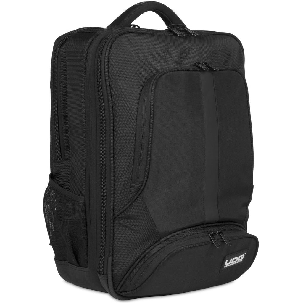 UDG Ultimate Backpack Slim Black (U9108BL/OR), black, rear view.