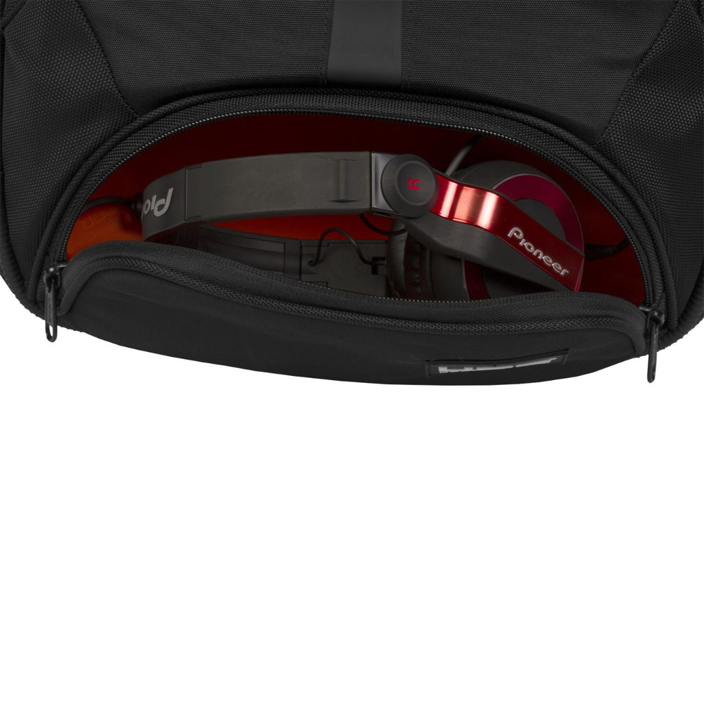 UDG Ultimate Backpack Slim Black (U9108BL/OR), black, rear view.