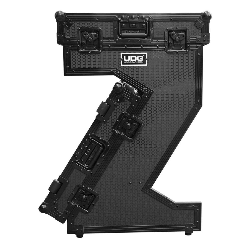 UDG Ultimate Flight Case Portable Z-Style DJ Table Black Plus (Wheels) DJ table flight case, case open