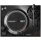 Reloop RP-7 DJ turntable with control knobs and platter, professional-grade equipment for turntable enthusiasts.
