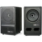 Vestlyd M6C Active powered speakers in Black — front grille and driver view of the pair