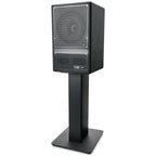 Vestlyd M8C Active in Black mounted on Vestlyd M-Stands speaker stand