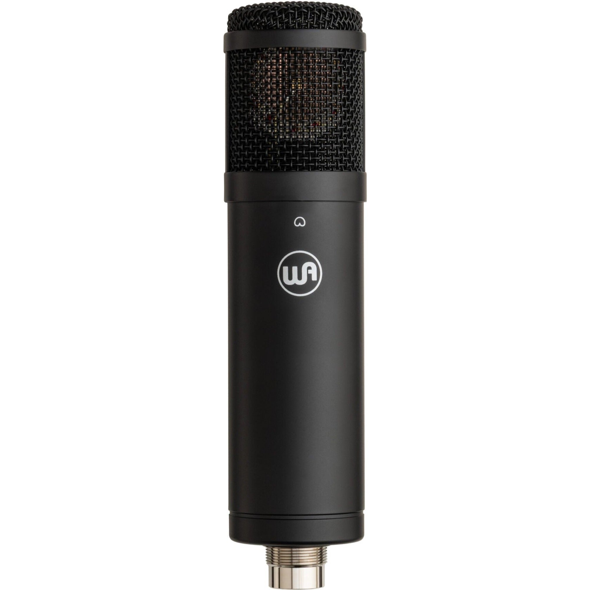 Warm Audio WA-47jr SE condenser microphone with gold finish and vintage-inspired design, ideal for professional audio recording.