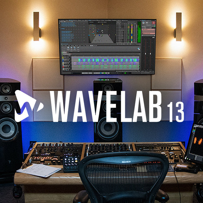 Steinberg WaveLab Pro 13 DAW software interface showing audio editing and mastering tools on a computer screen.