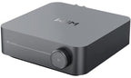 WiiM AMP music streamer with TPA3255 class-D stereo amplifier, WiFi, Bluetooth, AirPlay 2, Chromecast, 50W per channel, grey finish