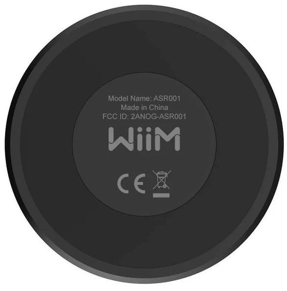 WiiM Mini music streamer, in use