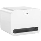 WiiM Sub Pro 8-inch wireless smart subwoofer with 250W power, Wi-Fi and Bluetooth connectivity in white.