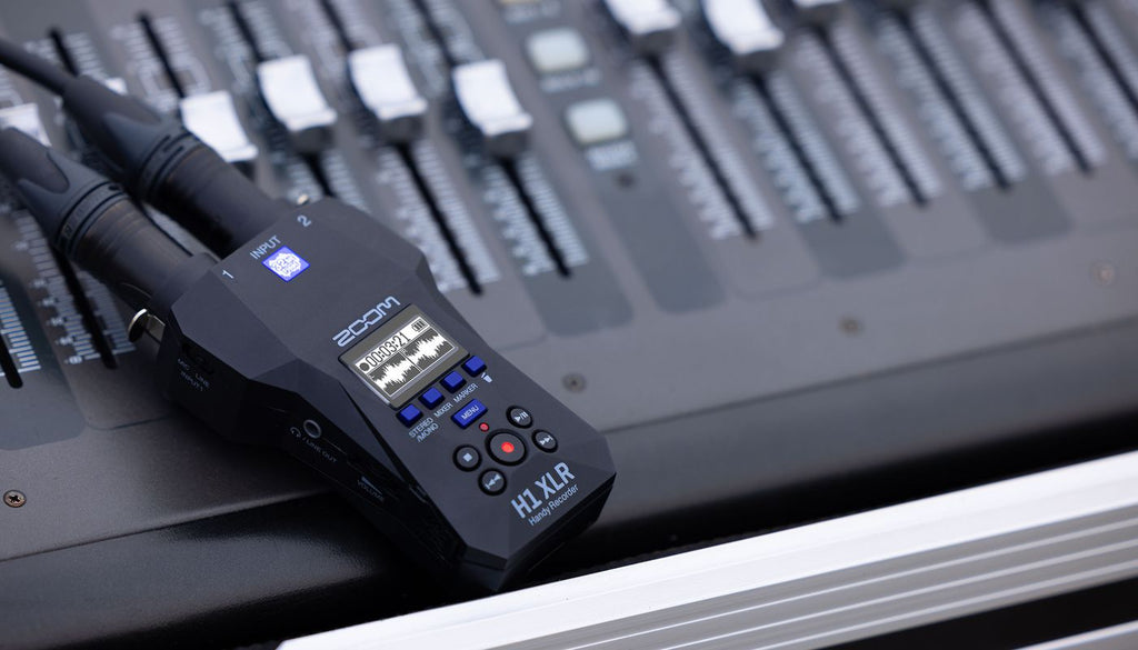 Zoom H1 XLR field recorder.