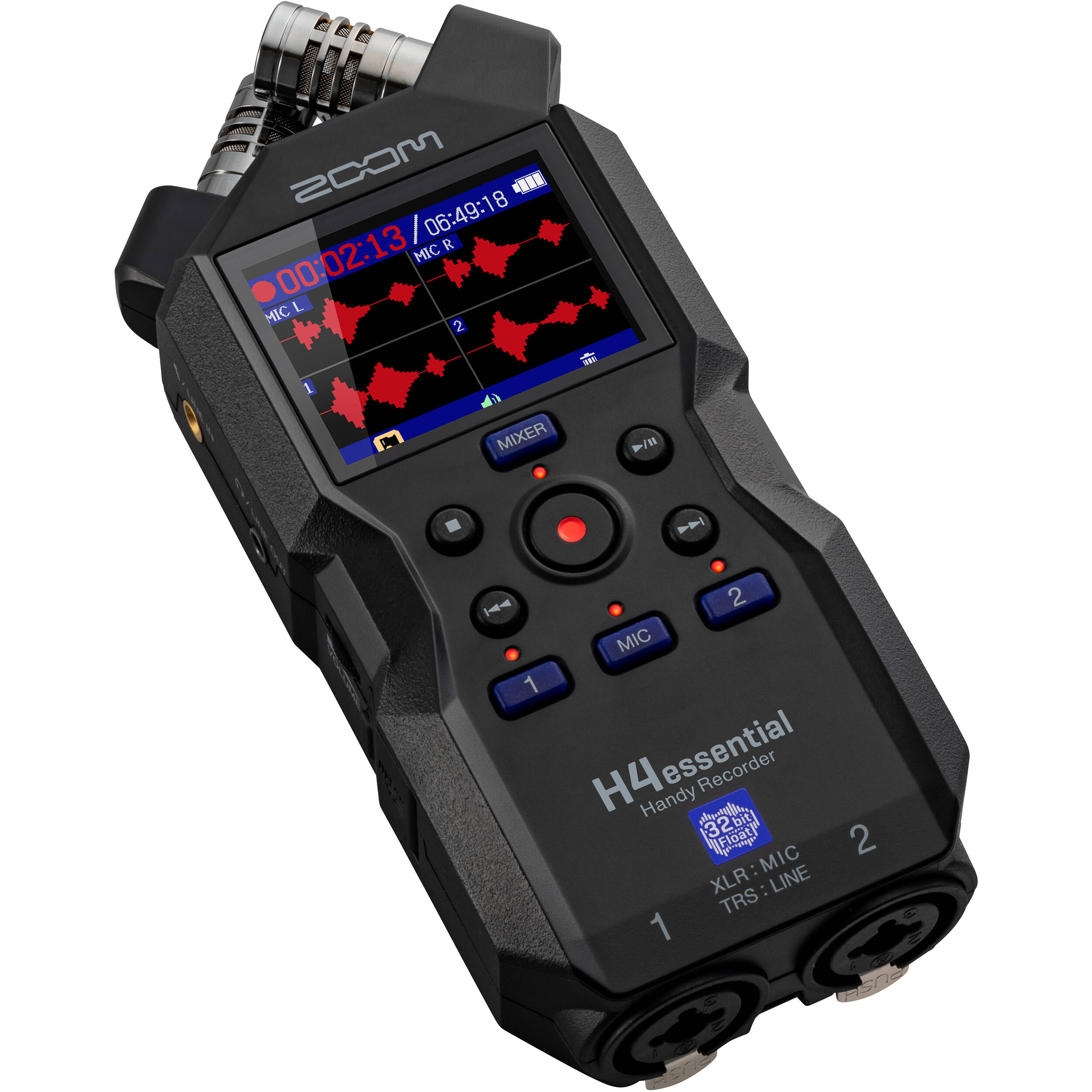 Zoom H4essential handheld audio recorder, in black