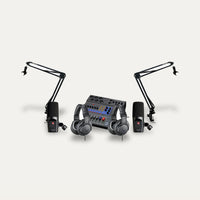 Zoom LiveTrak L-8 + 2x sE DynaCaster DCM3 + 2x ATH-M20x Podcast Studio Set