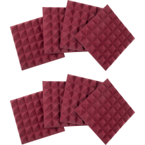 Gator Acoustic Pyramid Panel 12x12" (Burgundy, 8pcs.)