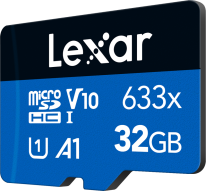 Lexar 633X microSDHC/SDXC (V10) R100 32GB Memory Card (No Adapter)