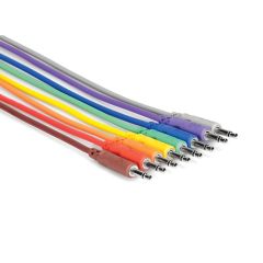 Hosa CMM-845 3.5 mm TS - 3.5 mm TS Unbalanced Patch Cables 0.5m (8 pcs.)