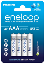 Panasonic Eneloop AAA Batteries (800 mAh) (4 pcs.)