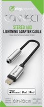 Digipower AUX 3.5mm female TRRS - Lightning Connector 15 cm
