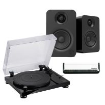 Audio Technica AT-LPW50PB + Kanto YU (Black) Bundle